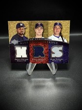 2007 Upper Deck Ud Premier Rare Remnants Triple Teixera,Fielder,Morneau Gold /50 picture