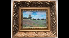 Roses On A Hill - Vintage Oil Painting  picture