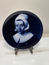 Antique 1881 Royal Delft, Hand-Painted Portrait Plate,