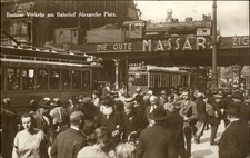 Berlin Street Traffic J. G. B. c1920s-30s Real Photo Vintage Postcard picture