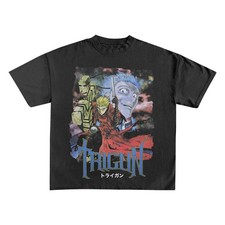 Trigun Vintage 90s Retro Anime Unisex Boxy Fit Graphic T Shirt picture