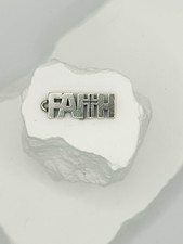 Retired James Avery 925 Sterling silver FAITH Pendant Charm Jewelry-NO LOOP picture
