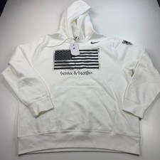 NEW Nike Army Black Knights Hooded Sweatshirt Mens XL White Salute & Sacrifice picture