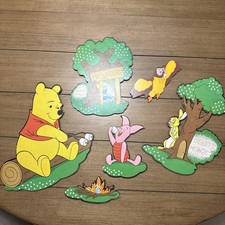 1984 Disney Productions Winnie The Pooh Pressboard Nursery Wall Hanging Campfire picture
