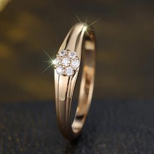 Anillo de compromiso de lujo para mujer con circonita bla... picture