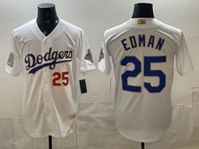 Men's MLB LA Dodgers #25 Tommy Edman 2026 Collection Stadium Jersey - White picture