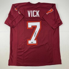 Facsimile Autographed Michael Mike Vick Virginia Tech Jersey Men's XL picture