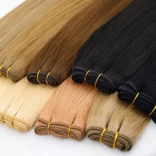 Weft Sew In Remy Human Hair Extensions Double Weave Hair Bundle Full Head Thick picture