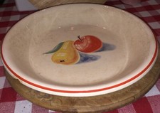 vintage harker apple & pear ceramic 10 inch pie plate Used And Loved picture