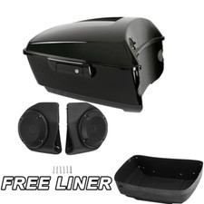 Black King Trunk Speakers Fit For Harley Touring Electra Road Glide King 2014-25 picture