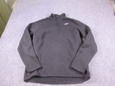Patagonia Sweater Mens Medium Black 1/4 Zip Fleece Mock Neck Pullover Outdoor picture