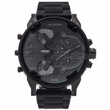 Diesel DZ7396 Mr Daddy 2.0 Chronograph Black Silicone Bracelet Watch 57mm picture