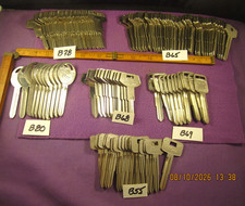 120 PC NEW OLD STOCK GM B65, B78, B69, B80, B68, 55 UNCUT KEY BLANKS NICKLE ILCO picture