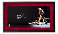 Mike Tyson Signed Framed 12x24 Boxing Photo Suede Matte JSA QR Hologram picture