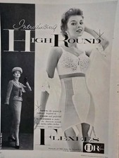 1954 Women's Flexees High Round Girdle Lace Bra Vintage fashion Ad picture
