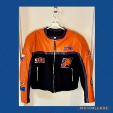 Jeff Hamilton Phoenix Suns NBA Leather Motorcycle Jacket picture