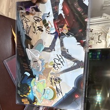 Rick and Morty cast signed 9x12 JSA Certified 4 Cardoni, Belden, Grammer,Parnell picture