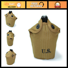 Reproduction 0.8L US Soldier WWII WW2 Canteen Cup and Cover Set picture
