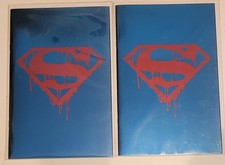 SUPER-MAN  #75 BTC BLUE FOIL LOGO VIRGIN VARAINT LTD 1000 (2) AVAILABLE picture