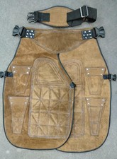 Professional Leather Farrier Chaps | Adjustable Waist | 27” | Hoof & Leg Protect picture