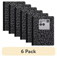 (6 pack) Pen+Gear Composition Book, Wide Ruled, 7.5