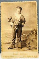 AUTHENTIC NELLIE McHenry Buffalo Bill Cody Comedy 1800s Cabinet CARD PHOTOGRAPH picture