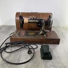 Antique Vintage New Home Treadle Sewing Machine W/ Case For Parts 1910s?  picture