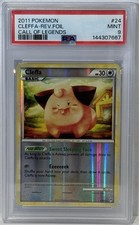 2011 Pokemon Cleffa Reverse Holo Foil #24 Call Of Legends PSA 9 Mint picture