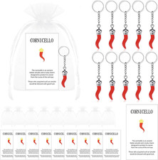10 Set Italian Red Horn Keychain Gift Chili Pepper Charm Italy Collection Horn picture