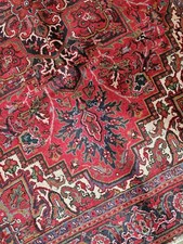 7x10 or 7x9.8 VINTAGE VEG DYE SERAPI HERIZ RUG ANTIQUE KAZAK CAUCASIAN picture