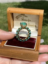 100% GENUINE COLOMBIAN EMERALD MULTI GEMSTONE RING, ETERNITY BAND, LADY AMERICA’ picture