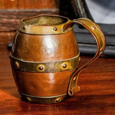 Handmade Antique Copper Arts and Crafts Style Mug CupHandmade Antique Copper Art picture