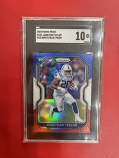 2020 Panini Prizm JONATHAN TAYLOR  Red White Blue Rookie - SGC 10 GEM MINT picture