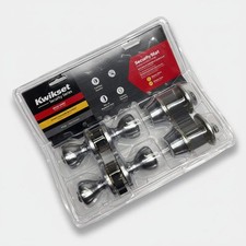KWIKSET Tylo 400 Knobs & 660 Single Cylinder Deadbolts Chrome 92420-036 (As-Is) picture