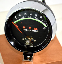 Vintage RAC Orange Green Line 8000 RPM Tachometer P/N 61301380 Column Mount picture