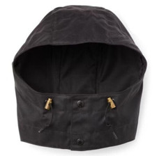 Filson Tin Cloth Hood 20232843 Cinder Grey Black Waxed Removeable Replacement picture