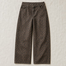 Madewell Low-Slung Baggy Leopard Print Jeans Women’s 32 Y2K Denim picture