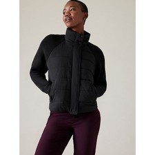 ATHLETA Incline Hybrid Jacket NWT Black Lightweight Puffer Women's MT picture
