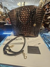 Brahmin Large Duxbury Satchel PLUM MELBOURNE LEATHER NWTS picture