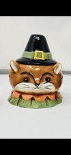 🧡🤎New Johanna Parker Fall Critter Ceramic Bowl w/Lid HTF picture