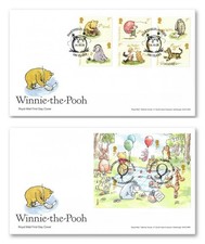 2026 GB WINNIE THE POOH STAMPS & MINI SHEET PAIR FDCs *SPECIAL PMKS* 14.10.26 picture