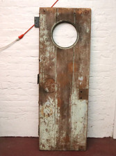 Antique Solid Wood reclaimed Ship Boat Porthole DOOR 1930s - 1940s VTG Nautical picture
