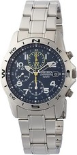 SEIKO Chronograph SND379P1 Blue Silver Men's Watch New in Box picture