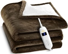 Medical King Heated Electric Throw Blanket 50x60 - Brown picture