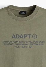 H&M Adapt Shirt Mens Large Green Outdoor Supplies Graphic Tee Relaxed Cotton NEW picture