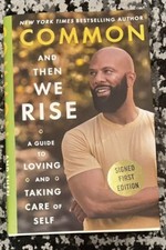 And Then We Rise HC book NEW Lonnie Lynn COMMON rapper hand signed autographed  picture