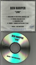 BEN HARPER 4 Song LIVE PROMO DJ CD Single TST PRESS MIXED but NOT MASTERED 2001 picture