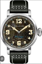 Pegoud Premiere Black Mechanical Skeleton Men's Watch - PG-9004-02 BNIB picture