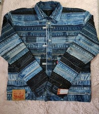 Rare Ooak Custom Handmade Upcycle Reworked Patchwork Levi's Denim Jacket Large  picture