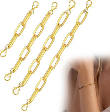 4Pcs Gold Necklace Extenders, Multi-Size Jewelry Extender Chain with Lobster Cla picture